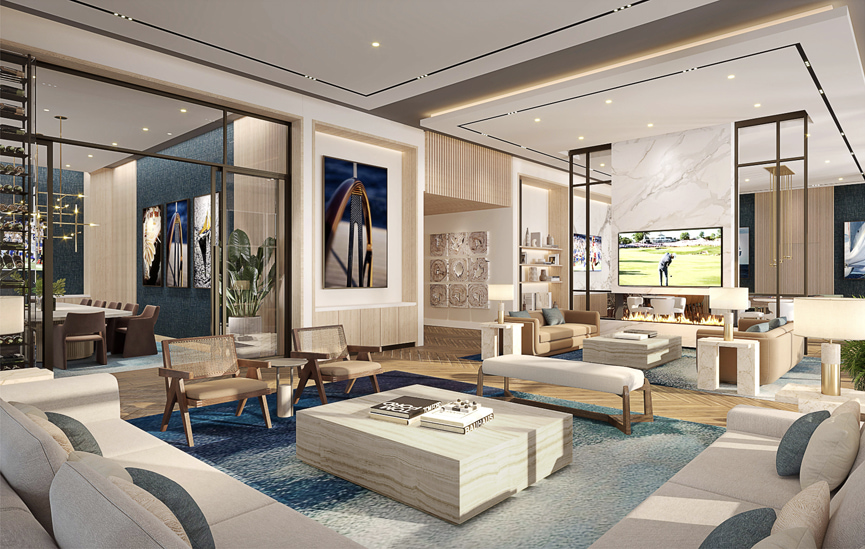 1000 Boulevard of the Arts Interior Living Room